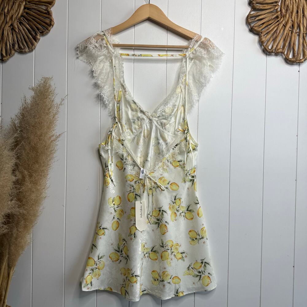 For Love & Lemons dress mini dress lace slip satin open back - Picture 5 of 7